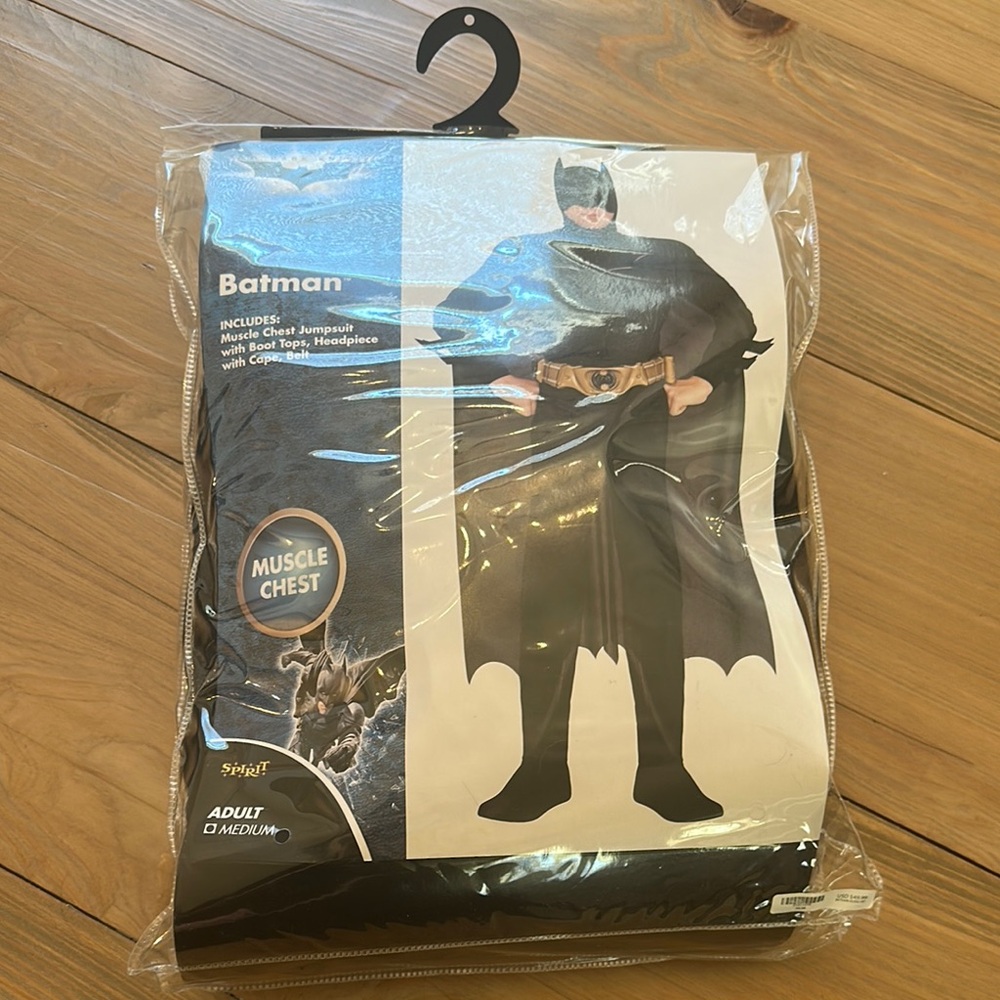 Batman Men Costume with Muscle Chest